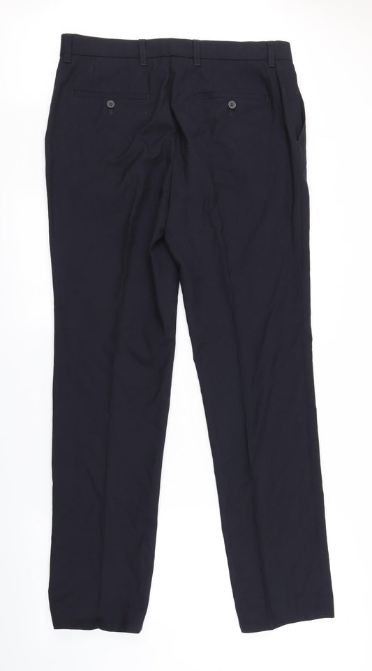 Womens UK Size 34 in NEXT Regular Fit Blue Trousers