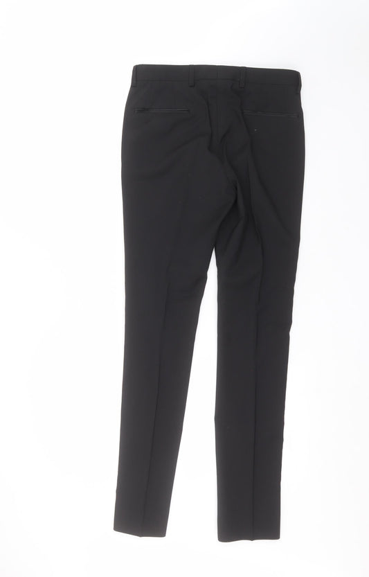 Womens UK Size 30 in NEXT Regular Fit Dress Pants Black Trousers