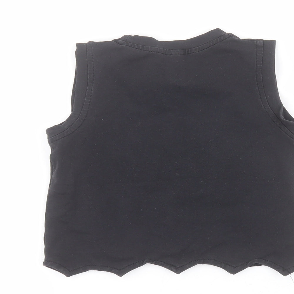 Preworn Baby Black Basic T-Shirt Size 9-12 Months
