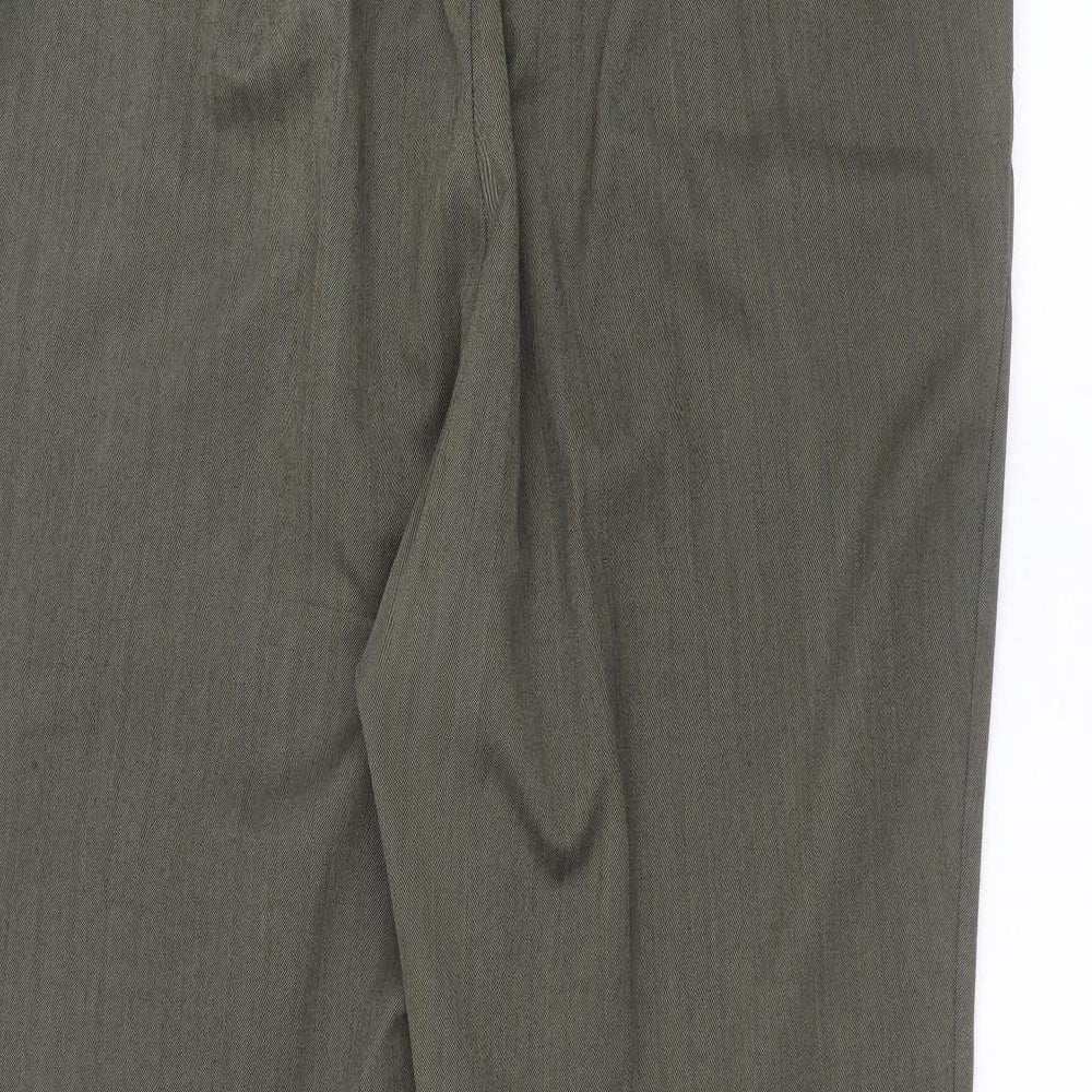 Womens UK Size 20 Marks and Spencer Regular Fit Green Trousers
