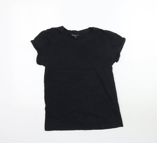 Womens UK Size XS Brave Soul Black Basic T-Shirt