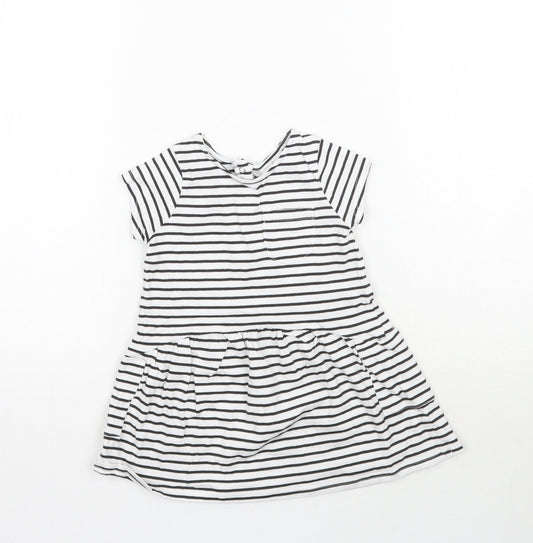 NEXT Girls White Striped A-Line Size 6-9 Months