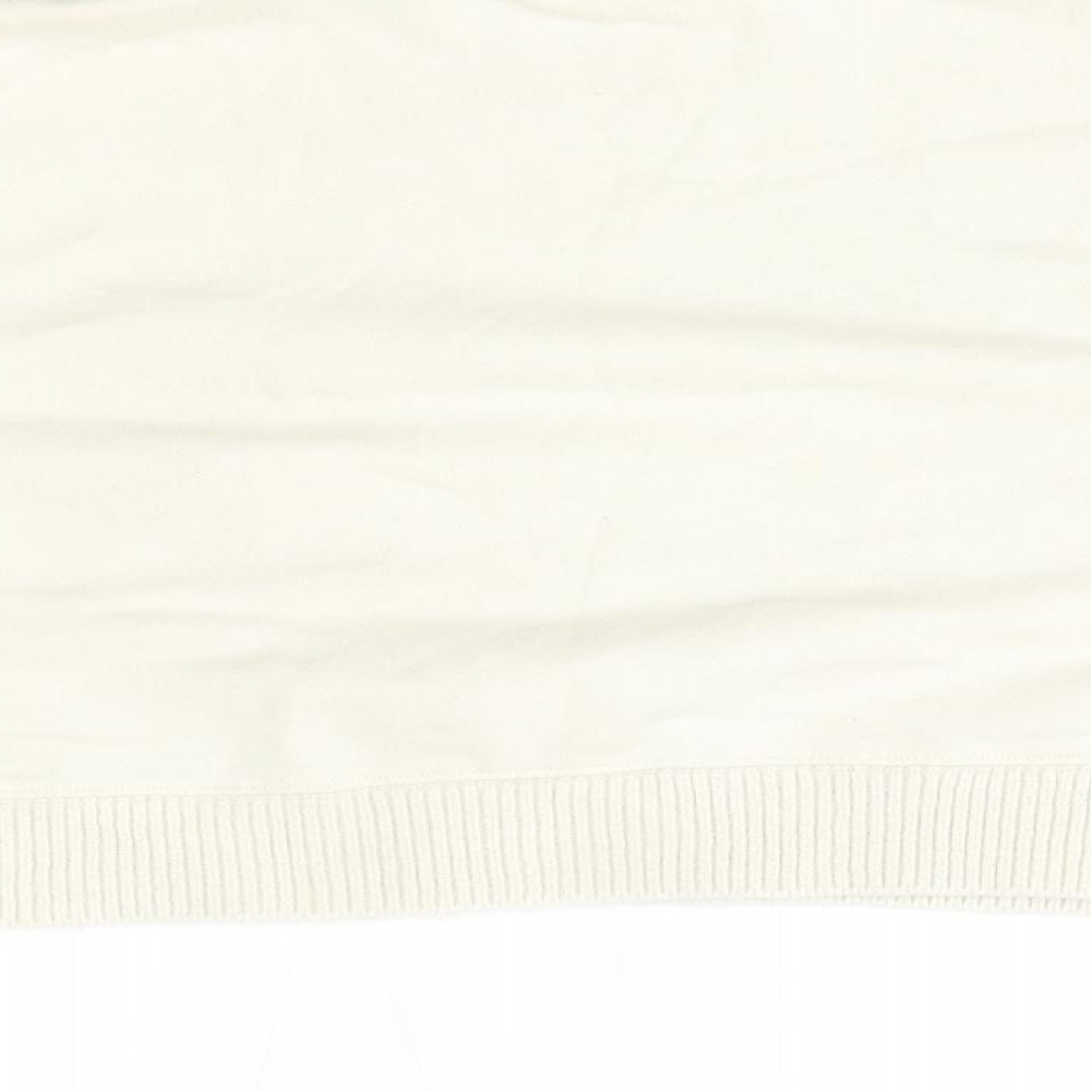 Primark Womens Ivory Pullover Jumper Size 2XS - cropped