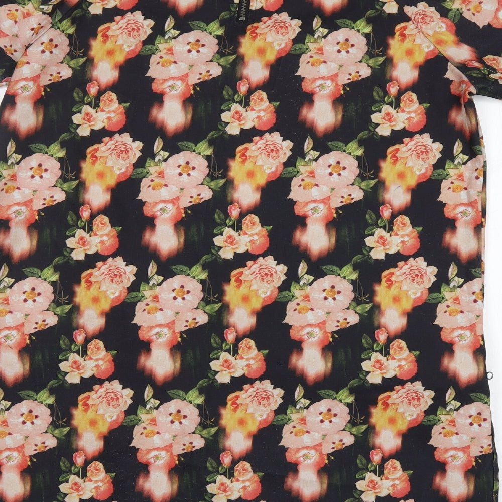Golddigga Womens Multicoloured Floral Pinafore/Dungaree Dress