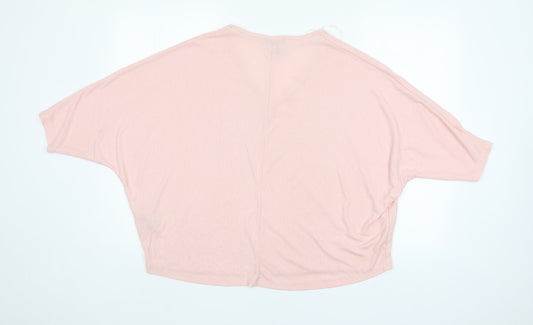 Womens UK Size M New Look Pink Basic Blouse
