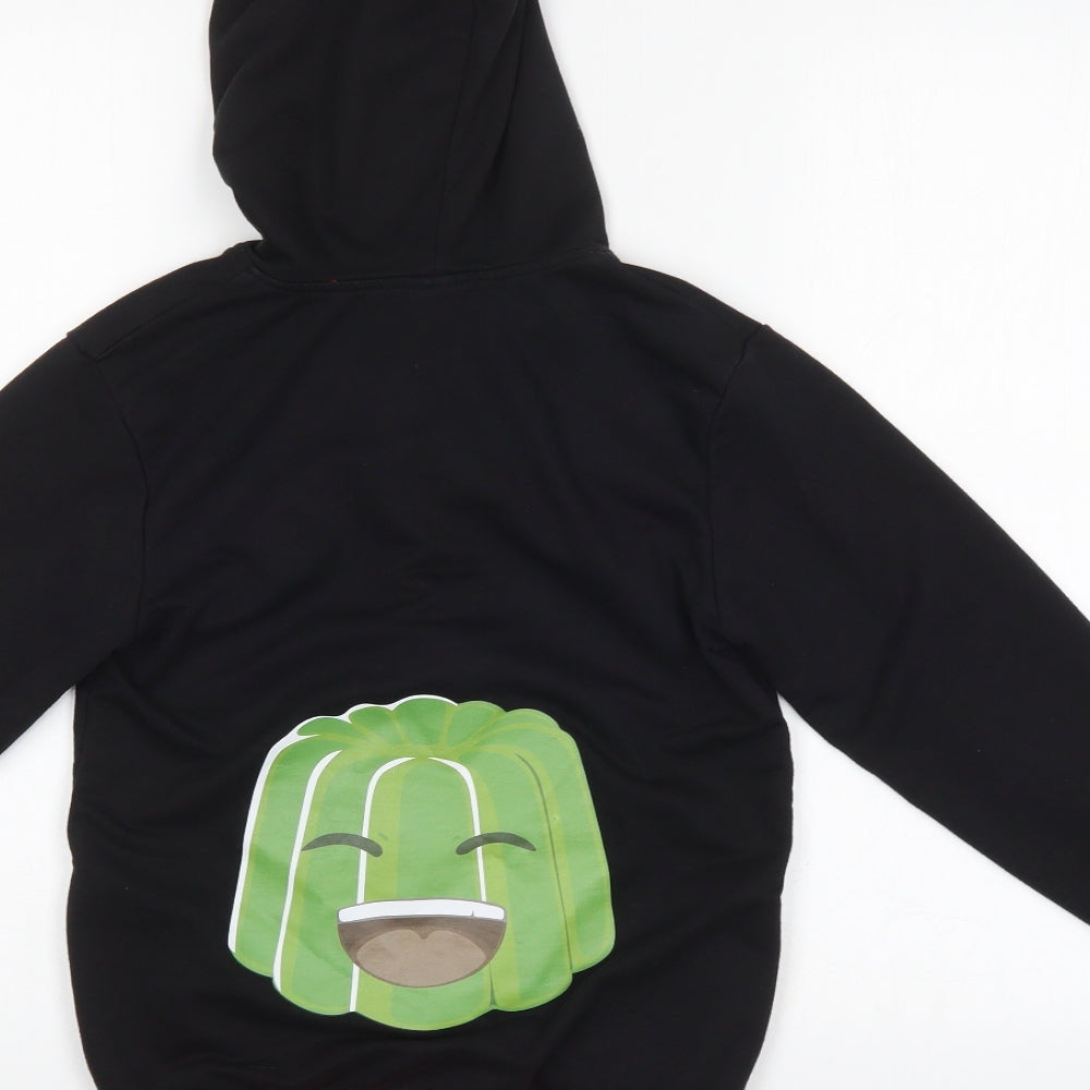 FOANJA Boys Black Full Zip Hoodie Size 11 Years