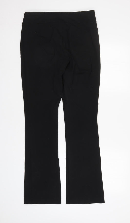 Womens UK Size 10 Next Regular Fit Black Trousers