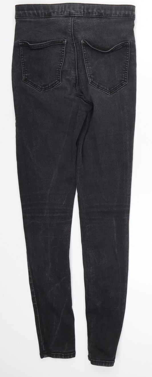 Topshop Womens Grey Denim Skinny Jeans Size 28 in L28 in