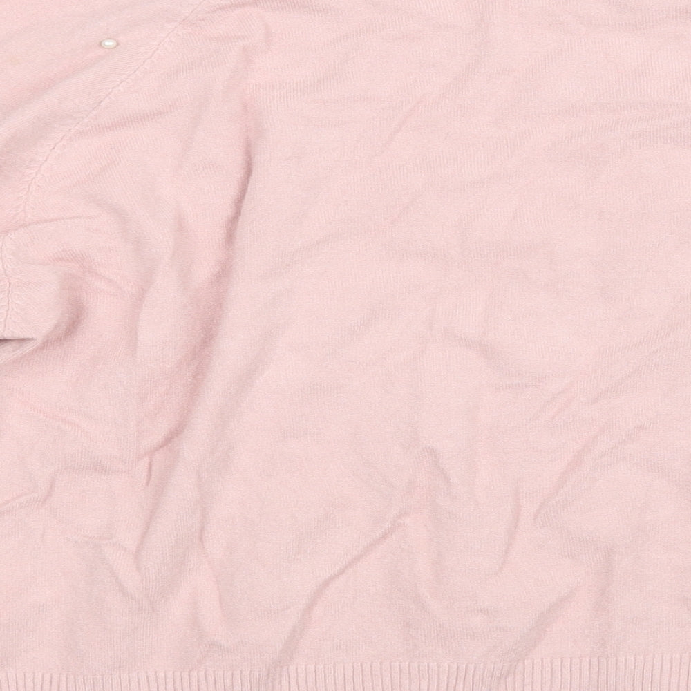 Sweet Girl Womens Pink Knit Pullover Jumper Size L