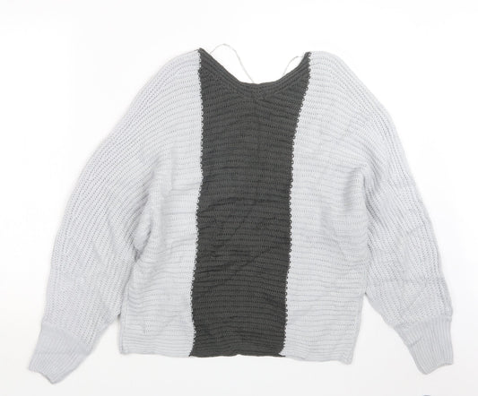 Jean Pascale Womens Grey Knit Pullover Jumper Size S