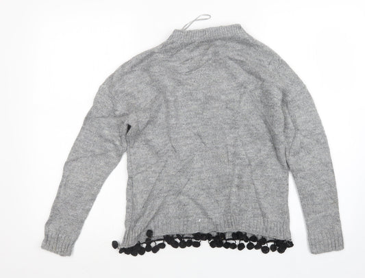 Primark Womens Grey Knit Pullover Jumper Size 4