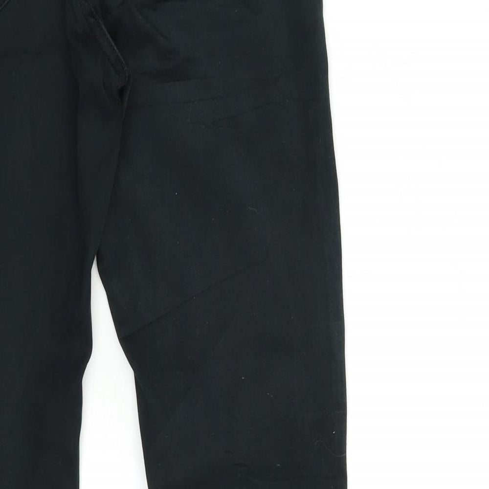 Brand and care label for ORSAY women’s black denim skinny jeans, size UK 8, 30-inch leg