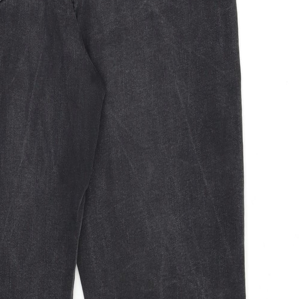 Brand and care label for Avenue women’s black denim skinny jeans, size UK 14, 29-inch leg
