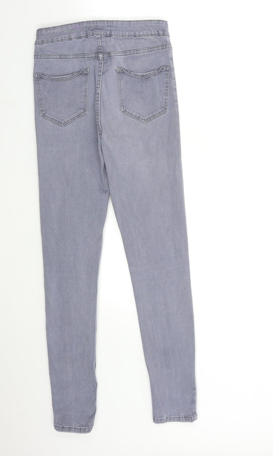 New Look Womens Grey Denim Skinny Jeans Size 10 L20 in