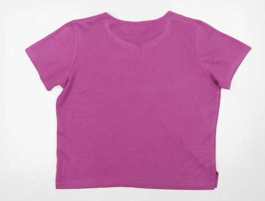 Bonmarché Womens Pink Basic T-Shirt Size M