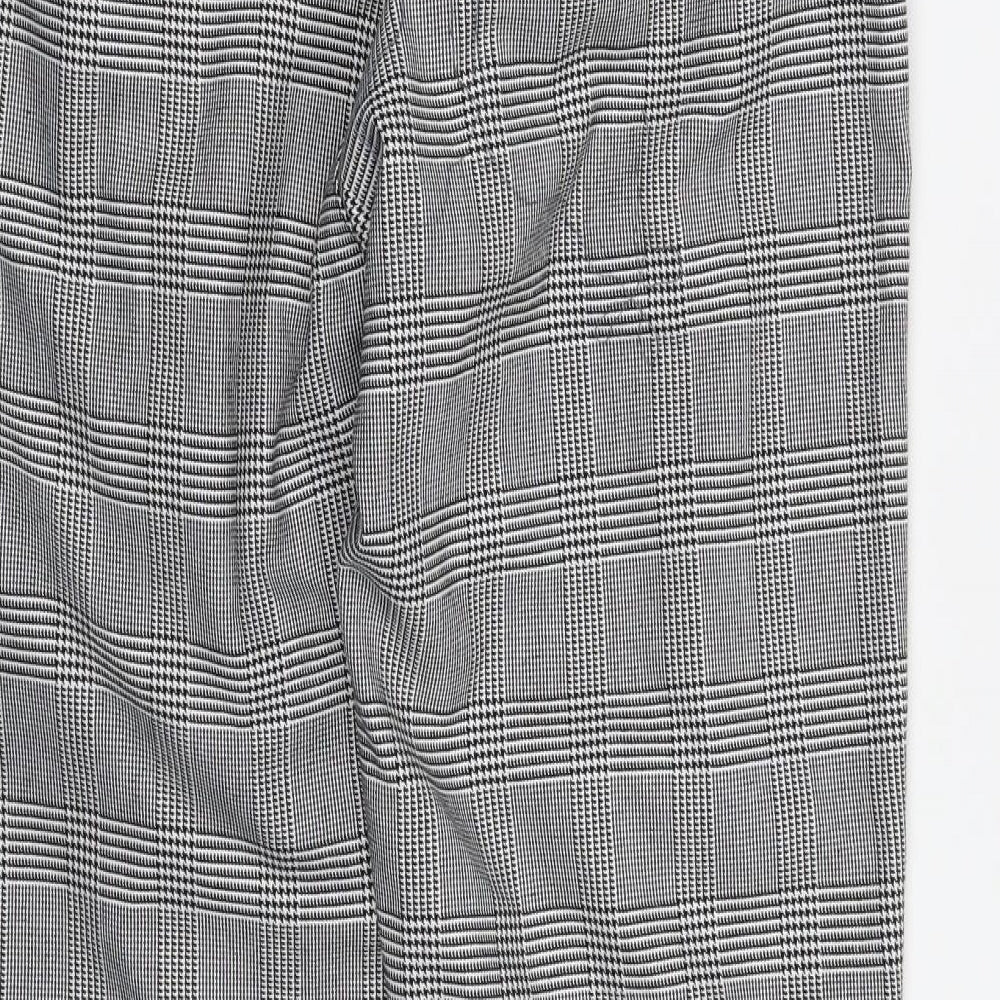 B33 Mens Grey Check Trousers Size 32 L29 in