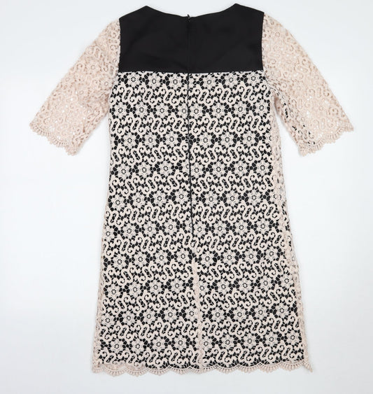 Coast Womens Black Floral A-Line Size 12