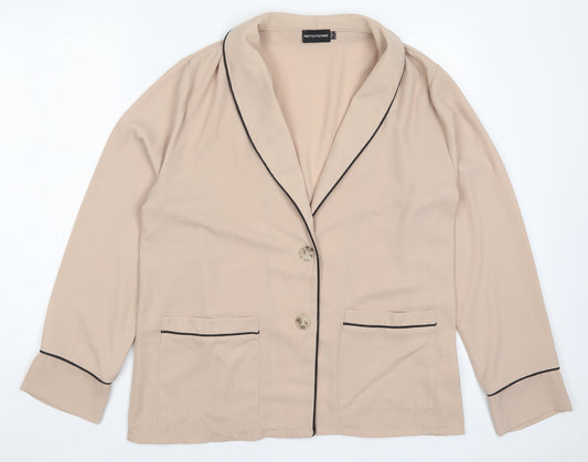 Womens UK Size 12 PRETTYLITTLETHING Beige Jacket