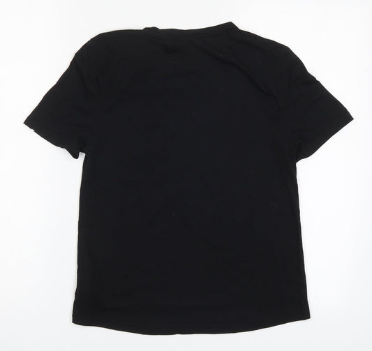 Lonsdale Womens Black Basic T-Shirt Size 8