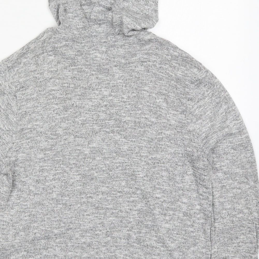New Look Girls Grey Pullover Hoodie Size 12-13 Years