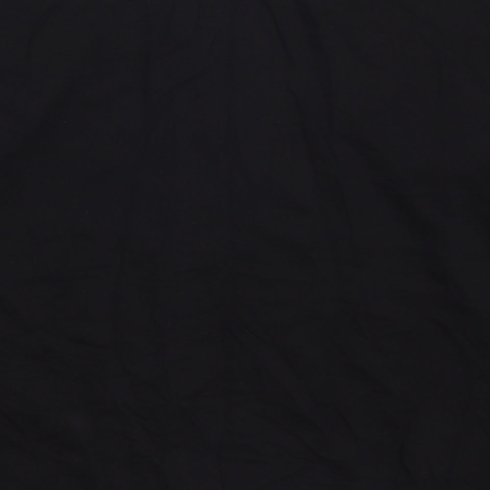 Brand and care label for H&M women’s black pullover sweatshirt, size S, - rebel club