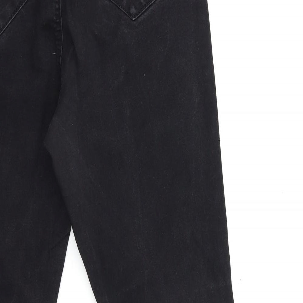 Denim & Co. Womens Black Denim Skinny Jeans Size 16 L28 in