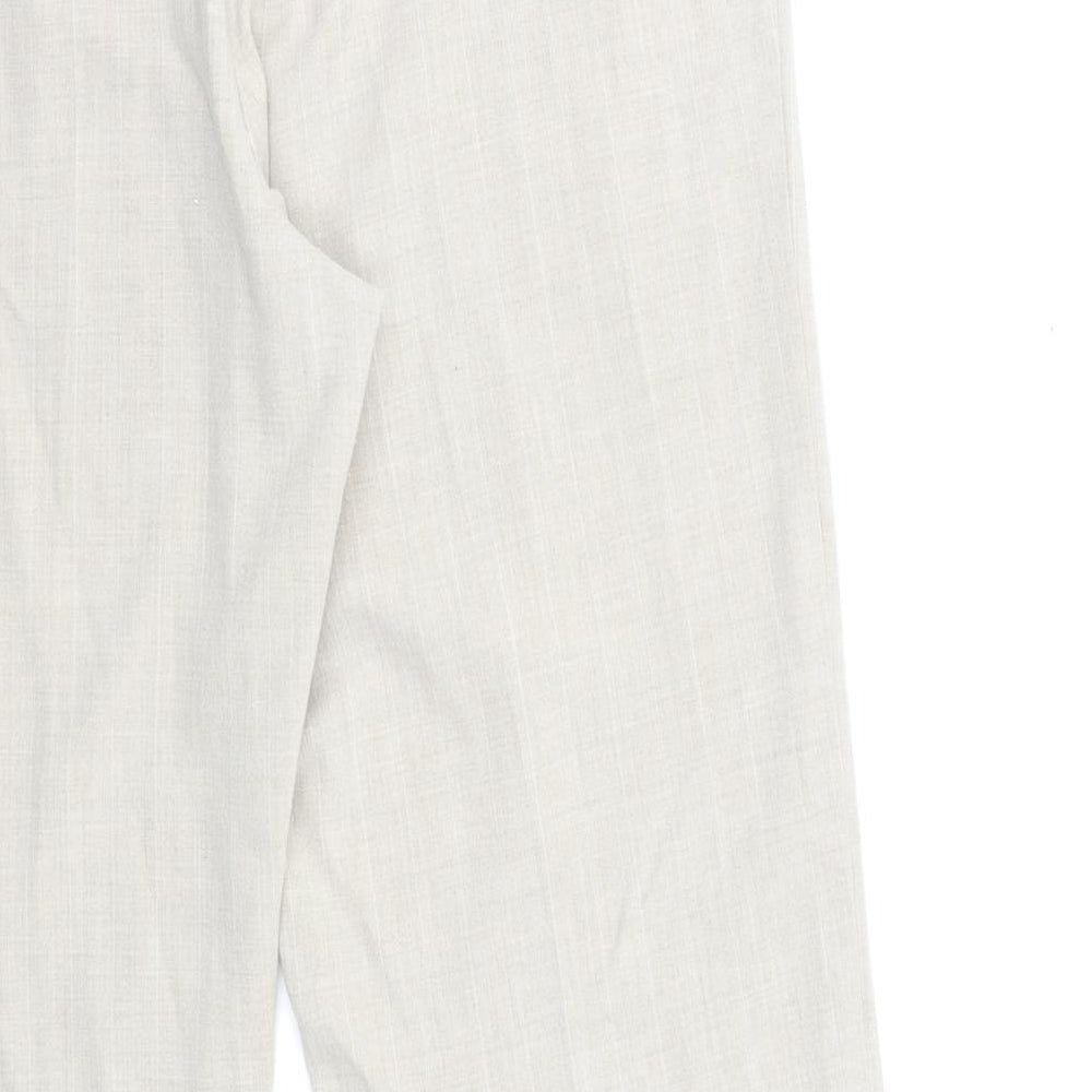 Womens UK Size 14 sarah hamilton Regular Fit Beige Trousers