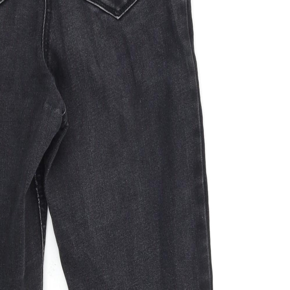 Brand and care label for Matalan women’s black denim skinny jeans, size UK 8, 28-inch leg