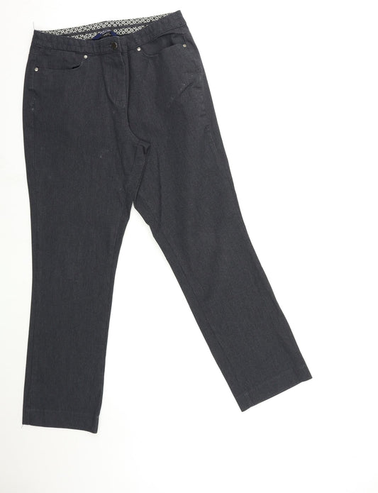 Womens UK Size 28 in Maine Regular Fit Grey Trousers