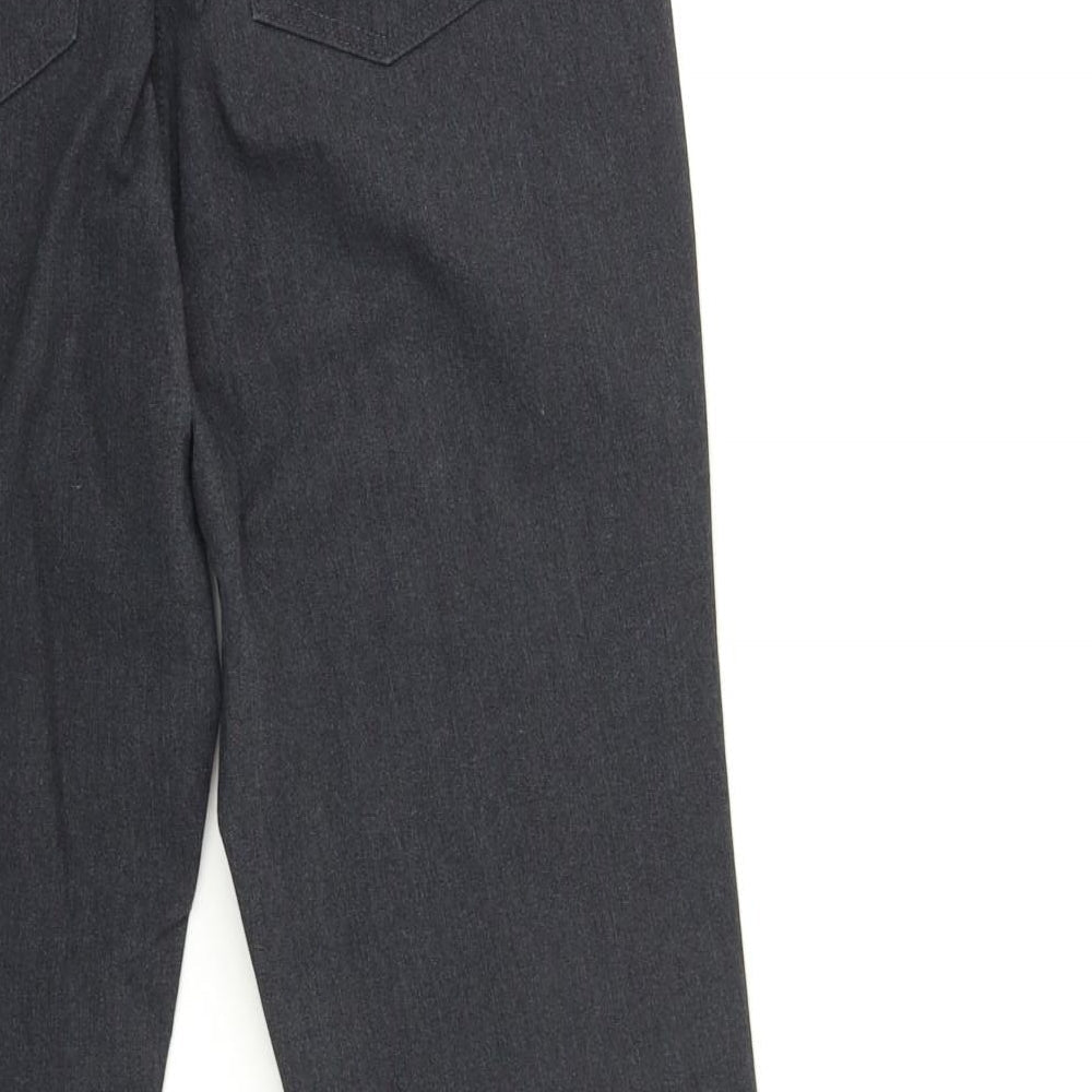 Brand and care label for Maine New England women’s grey trousers, size UK 28, in, 27-inch leg