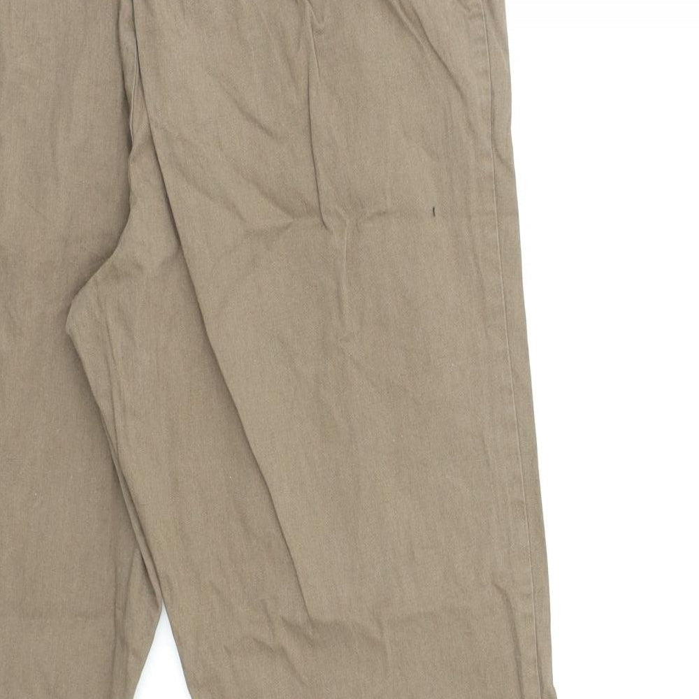 Womens UK Size 32 in Preworn Regular Fit Chino Brown Trousers