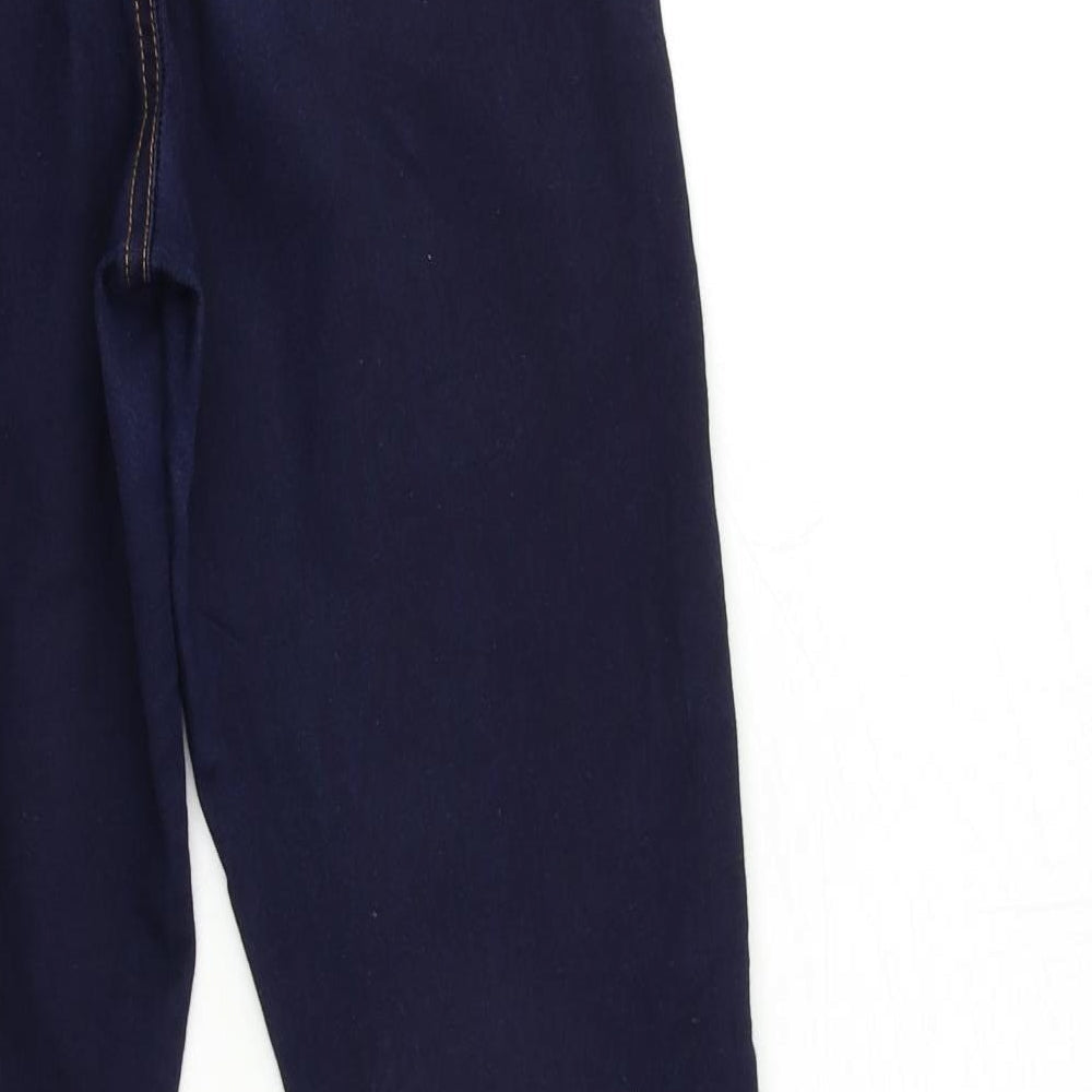 Brand and care label for Denim & Co. women’s blue denim skinny jeans, size UK 12, 30-inch leg
