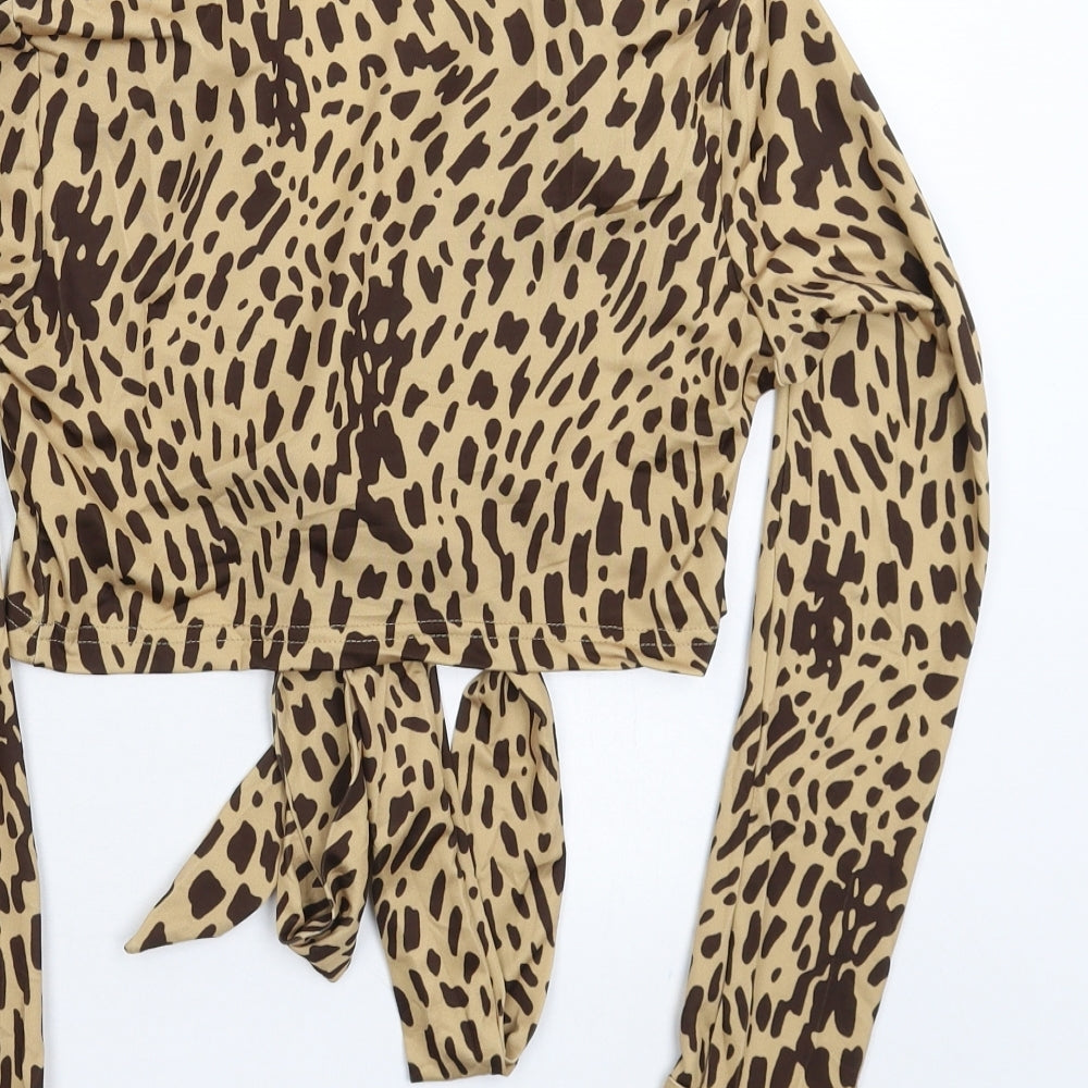 SheIn Womens Beige Basic Blouse Size S