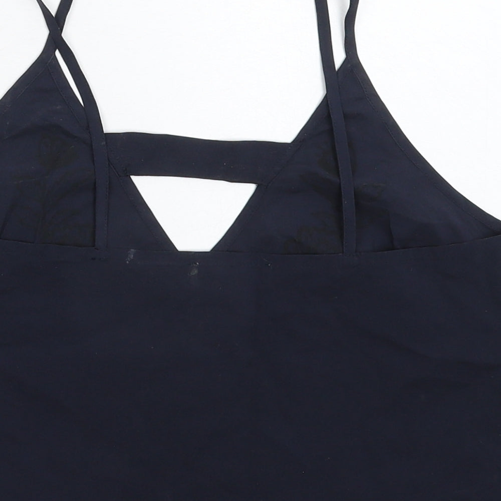 Womens UK Size 8 New Look Blue Basic Tank