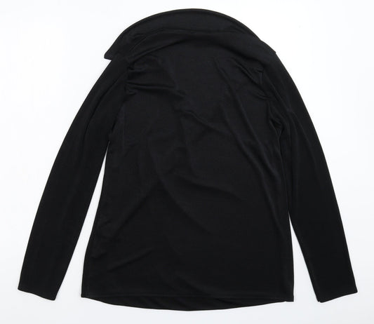 Boohoo Womens Black Basic Blouse Size 10