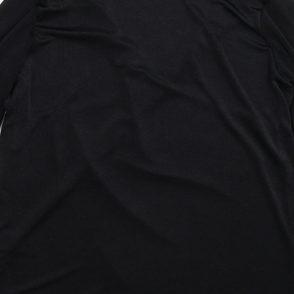 Boohoo Womens Black Basic Blouse Size 10