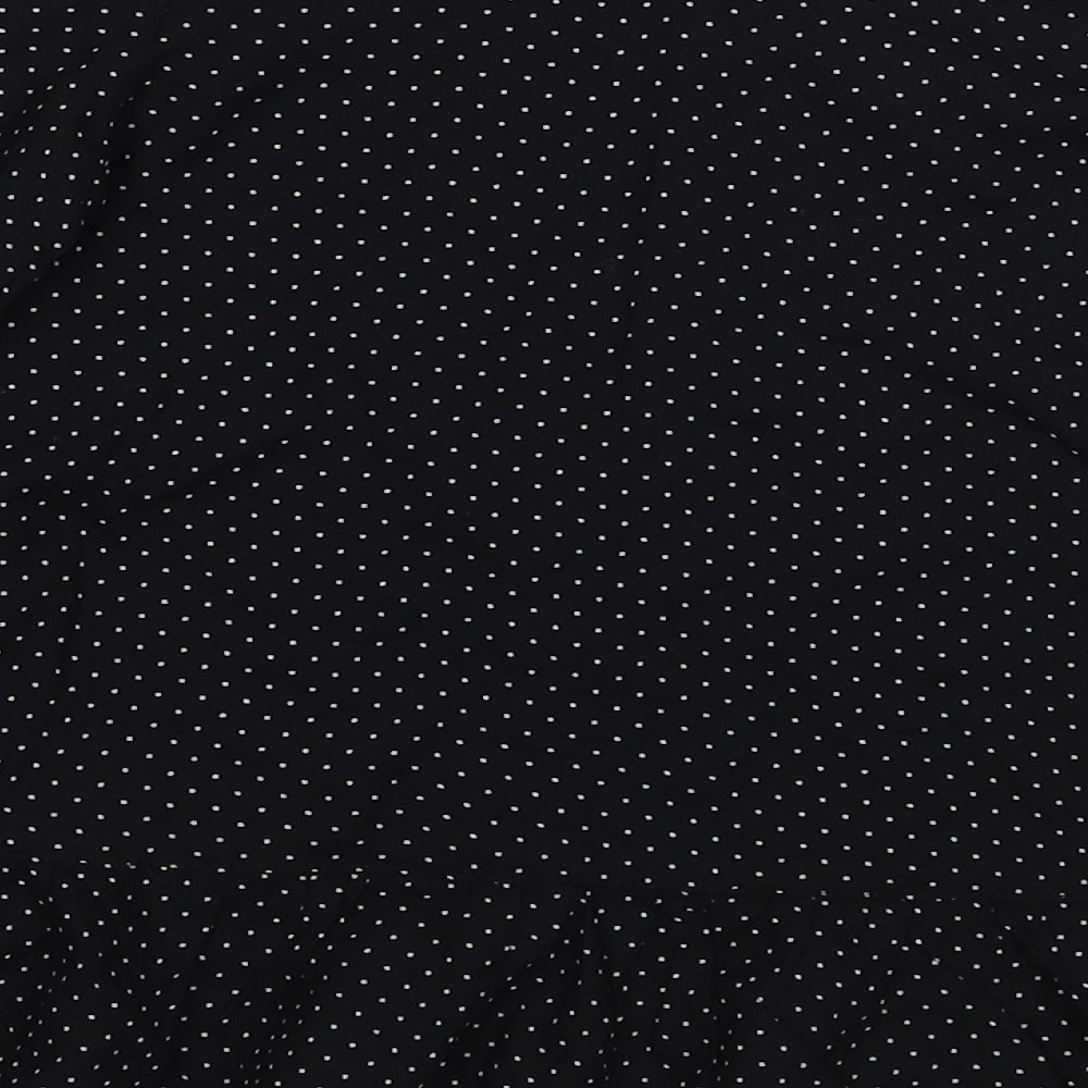 H&M Girls Black Polka Dot Basic Blouse Size 2 Years