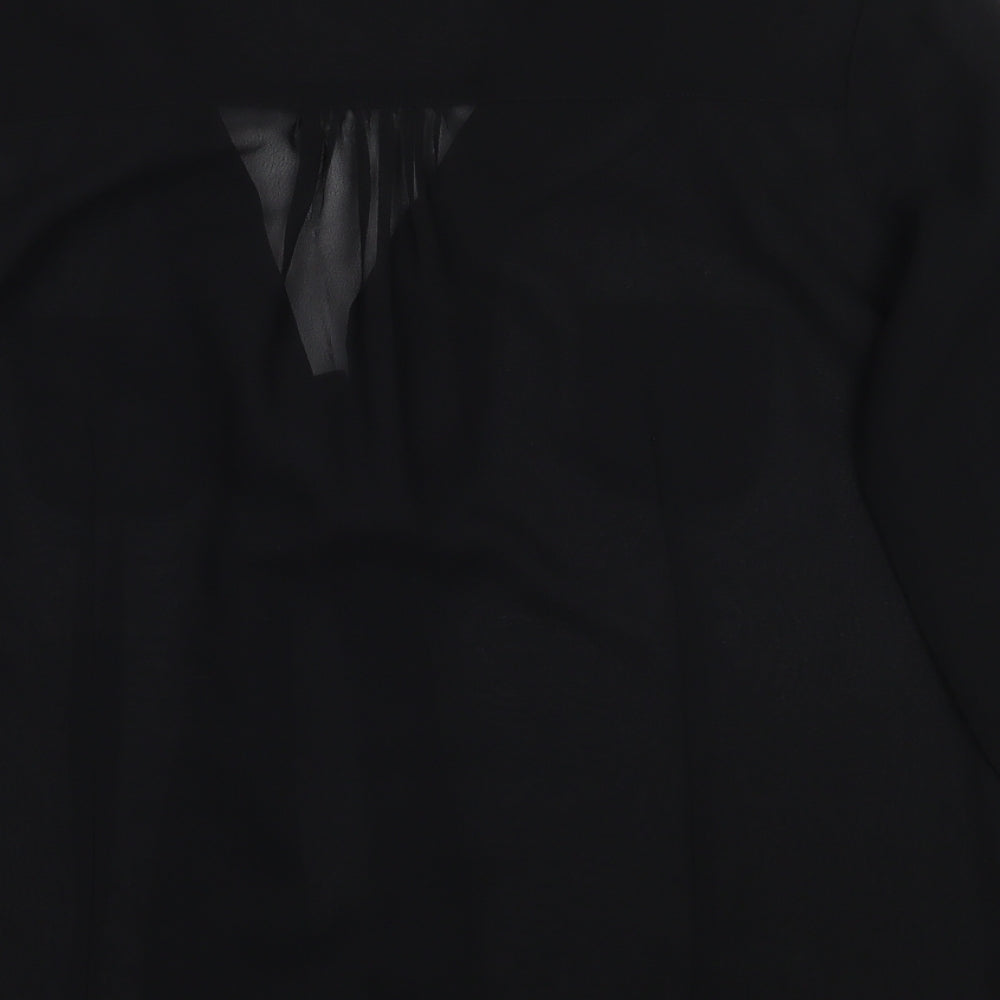 Brand and care label for First Avenue women’s black basic blouse, size UK 12