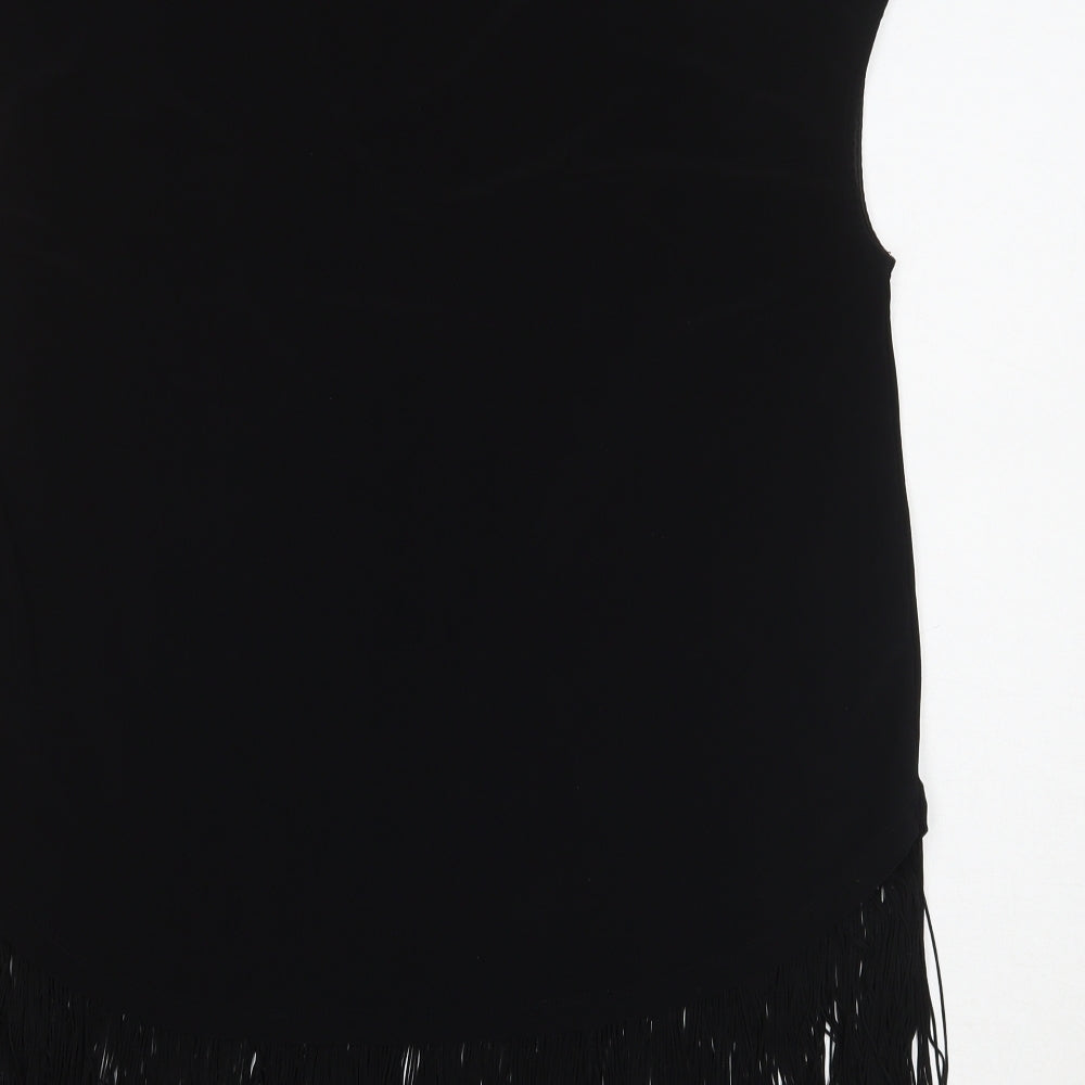 Womens UK Size M Oasis Black Basic T-Shirt