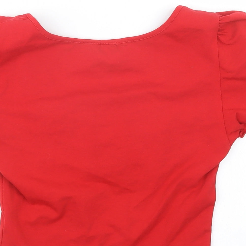 SheIn Womens Red Cropped T-Shirt Size XS