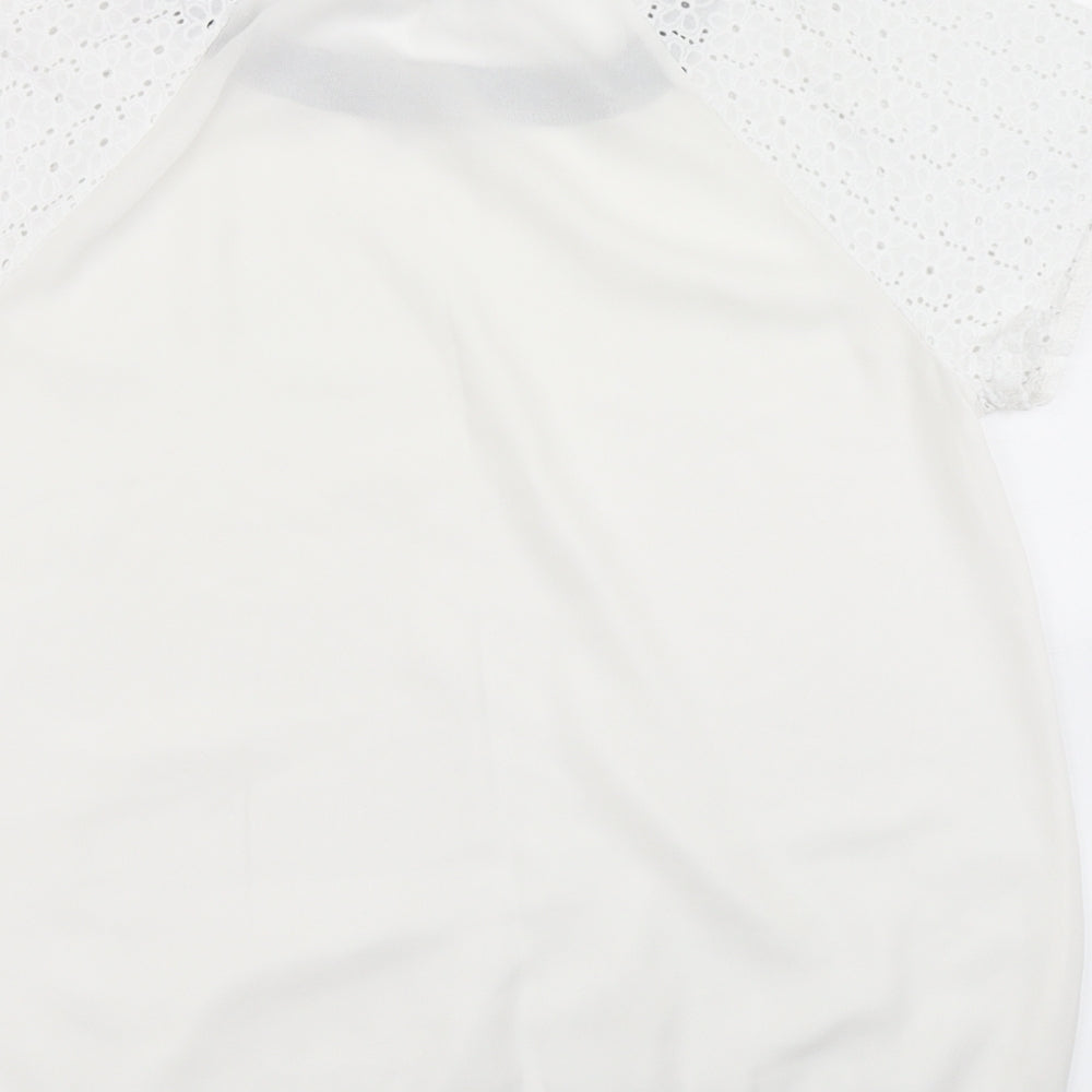 Womens UK Size 14 Atmosphere Ivory Basic Blouse