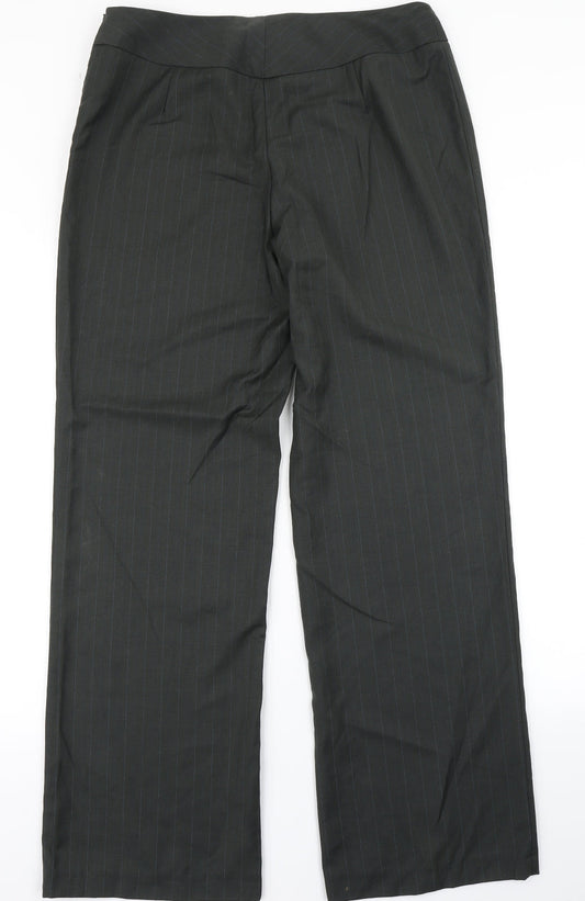 Womens UK Size 14 Klass Regular Fit Dress Pants Green Trousers