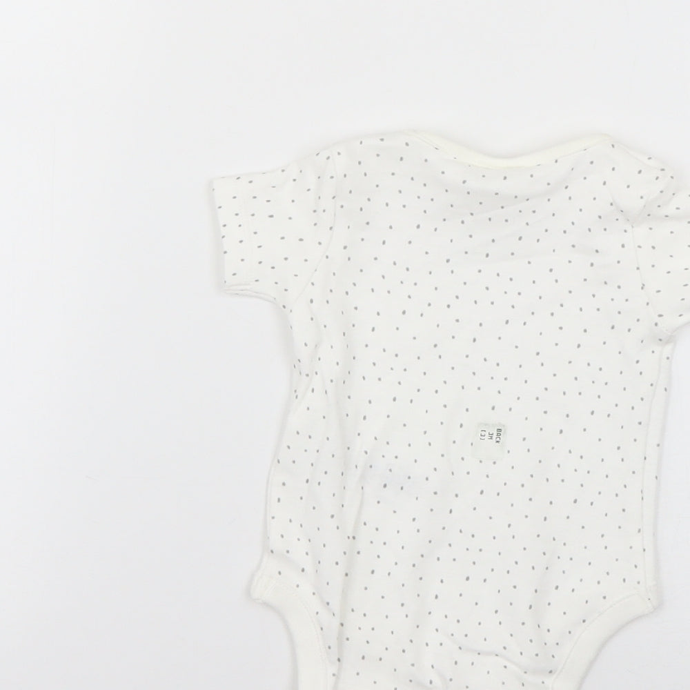 NEXT Baby White Polka Dot Babygrow One-Piece Size 0-3 Months