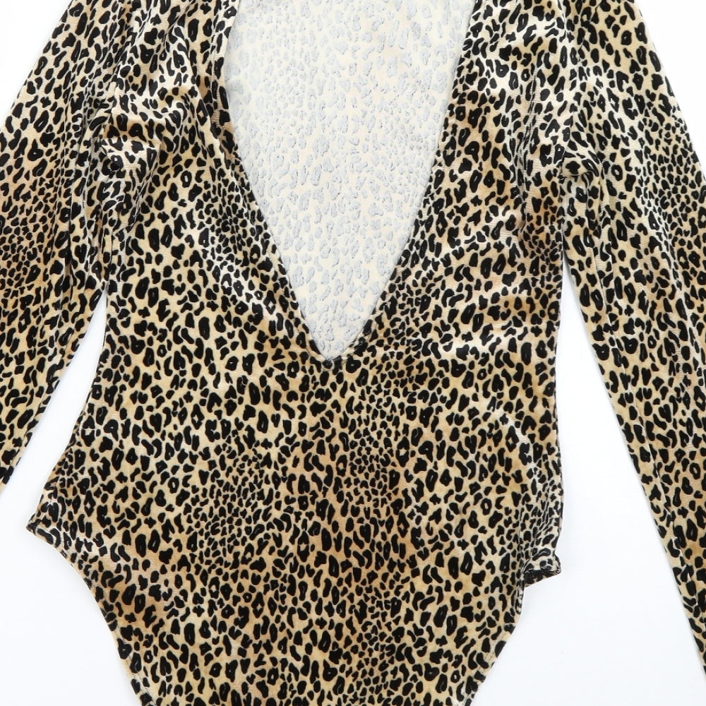 Womens UK Size H&M Brown Basic Blouse