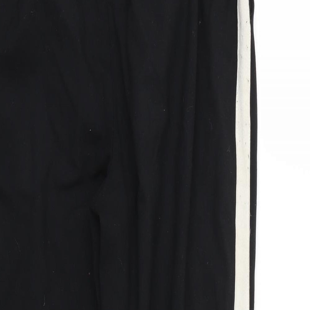 Stradivarius Womens Black Striped Cropped Trousers Size S L22 in