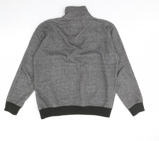 Sand Stone Mens Grey Henley Jumper Size M