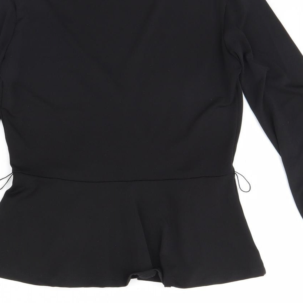 Womens UK Size XS H&M Black Basic Blouse