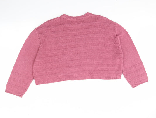 Womens UK Size 12 Topshop Pink Pullover Jumper