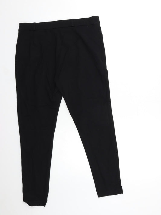 F&F Womens Black Trousers Size 14 L26 in