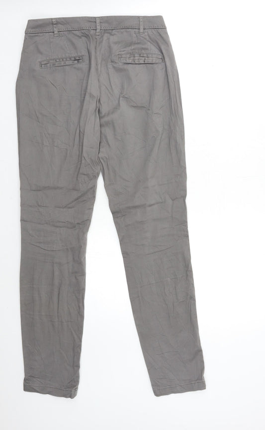 Mango Womens Grey Trousers Size 10 L30 in